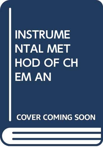 9780070662773: INSTRUMENTAL METHOD OF CHEM AN