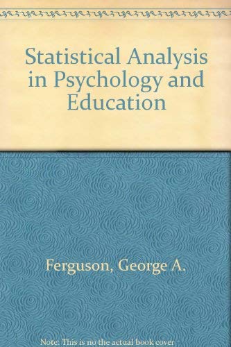 9780070662827: Statistical Analysis in Psychology and Education