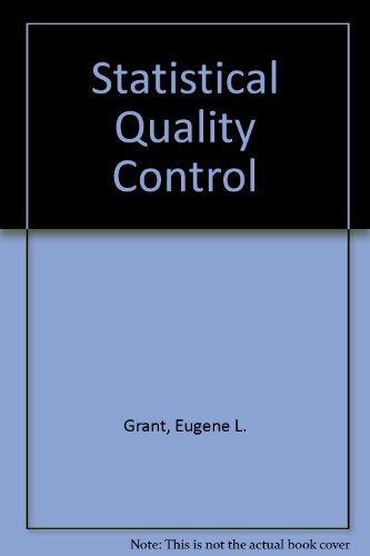 Stock image for Statistical Quality Control for sale by Anybook.com
