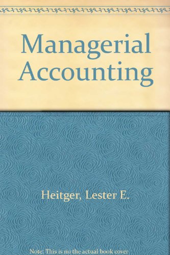 9780070663299: Managerial Accounting