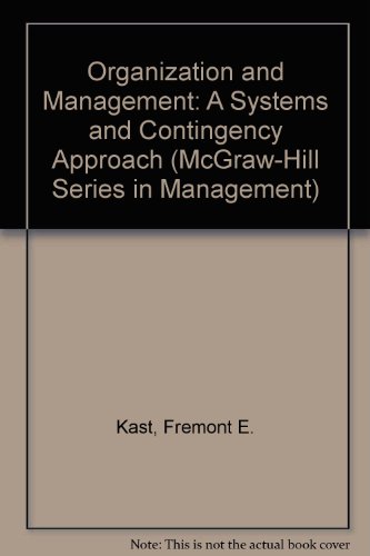 9780070663688: Organization and Management (McGraw-Hill Series in Management)