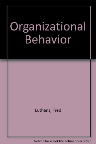 Imagen de archivo de Organizational Behavior a la venta por Simply Read Books