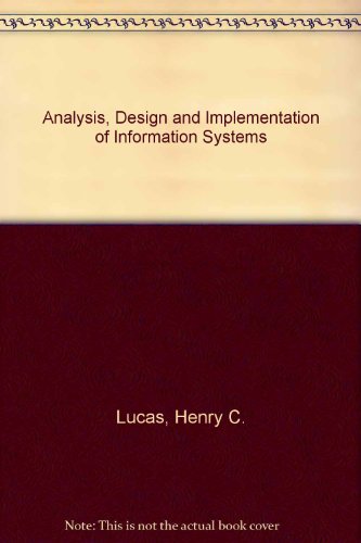 9780070664296: Analysis, Design and Implementation of Information Systems