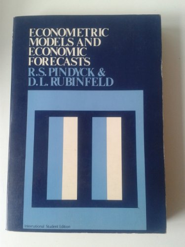 

Econometric models and economic forecasts. Ex-Library.