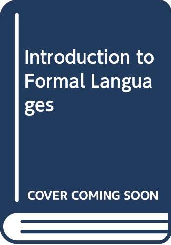 9780070665019: Introduction to Formal Languages