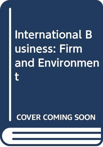 Stock image for International Business Firm and Environment for sale by Antiquariat Smock