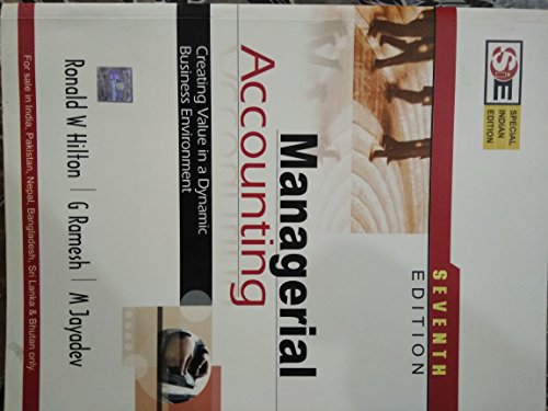 Imagen de archivo de Managerial Accounting (Special Indian Edition) a la venta por HPB-Red