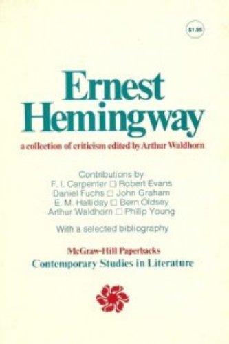 Imagen de archivo de Ernest Hemingway; A Collection of Criticism (Contemporary studies in literature) a la venta por Webster's Bookstore Cafe, Inc.