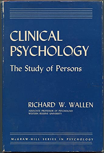 Imagen de archivo de Clinical Psychology the Study of Persons a la venta por Mythos Center Books