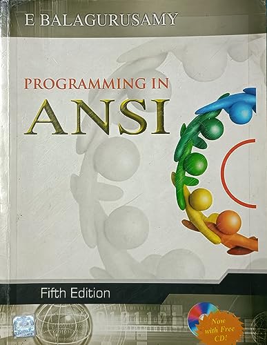 Stock image for Programming in ANSI C for sale by dsmbooks