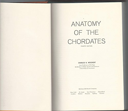 Beispielbild fr Anatomy of the Chordates zum Verkauf von Better World Books