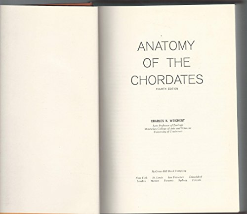 Imagen de archivo de Anatomy of the Chordates a la venta por K & L KICKIN'  BOOKS