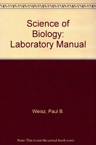 Imagen de archivo de Laboratory Manual in the Science of Biology a la venta por HPB-Red