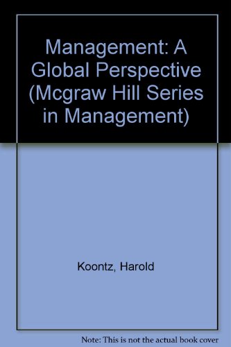 Beispielbild fr Management: A Global Perspective (MCGRAW HILL SERIES IN MANAGEMENT) zum Verkauf von WorldofBooks