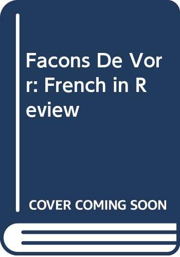 Stock image for Facons De Vorr: French in Review (French Edition) for sale by HPB-Red