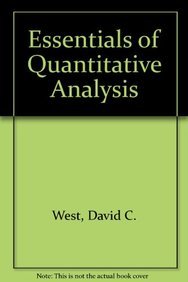 Stock image for Essentials of Quantitative Analysis for sale by Hay-on-Wye Booksellers