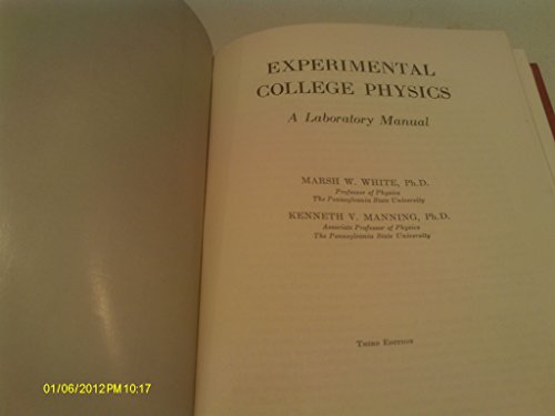 9780070697492: Experimental College Physics: A Laboratory Manual