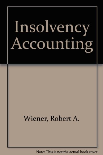 Beispielbild fr Insolvency Accounting zum Verkauf von Better World Books