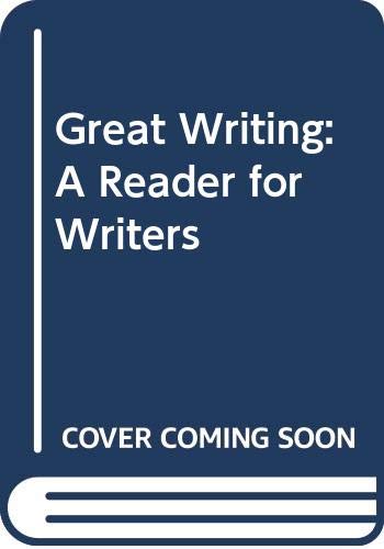 Great Writing: A Reader for Writers (9780070701670) by Harvey S. Wiener