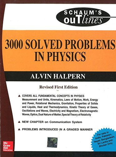 Beispielbild fr 3000 Solved Problems in Physics (SIE) Revised First Edition zum Verkauf von dsmbooks