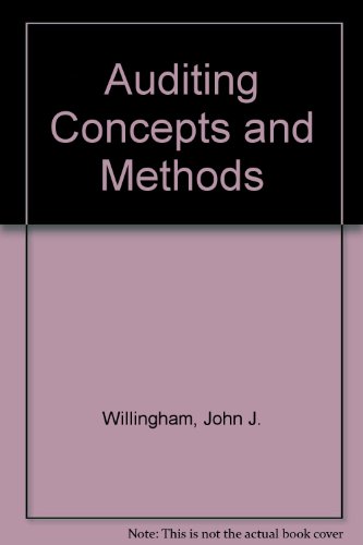 Beispielbild fr Auditing Concepts and Methods 2nd Edition zum Verkauf von BookHolders