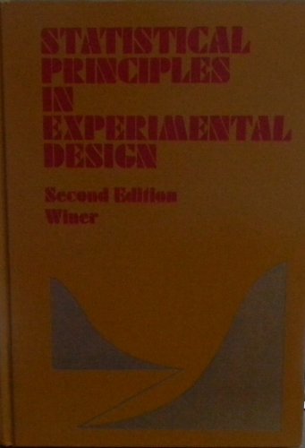 Imagen de archivo de Statistical Principles in Experimental Design a la venta por Better World Books