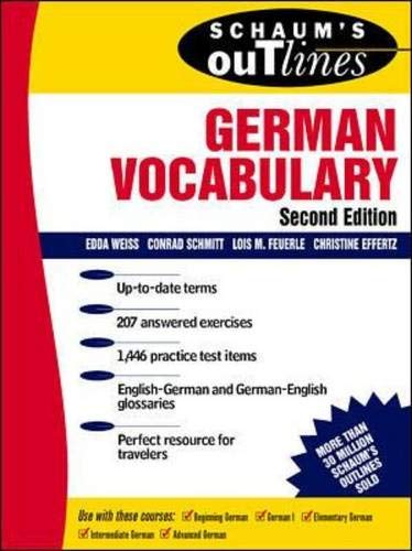Imagen de archivo de Schaum's Outlines of German Vocabulary a la venta por Wonder Book