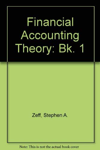 9780070727786: Financial Accounting Theory: Bk. 1