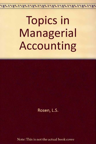 9780070776906: Topics in Managerial Accounting