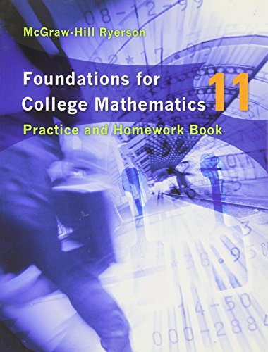 Beispielbild fr Foundations for College Mathematics 11 Practice and Homework Book zum Verkauf von GF Books, Inc.