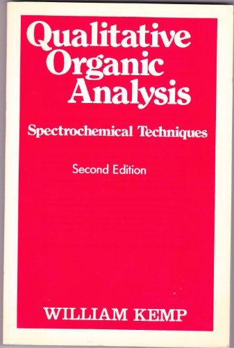 9780070841581: Qualitative Organic Analysis: Spectrochemical Techniques