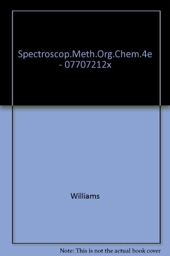 Spectroscopic Methods in Organic Chemistry (9780070841789) by Williams