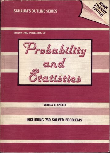 Beispielbild fr Schaum's Outline of Theory and Problems of Probability and Statistics (Schaum's Outline S.) zum Verkauf von Anybook.com