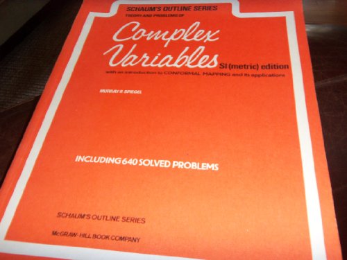 Stock image for Schaum's Outline of Theory and Problems of Complex Variables for sale by Anybook.com