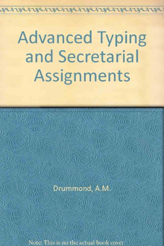 Stock image for Advanced Typing and Secretarial Assignments for sale by Mispah books