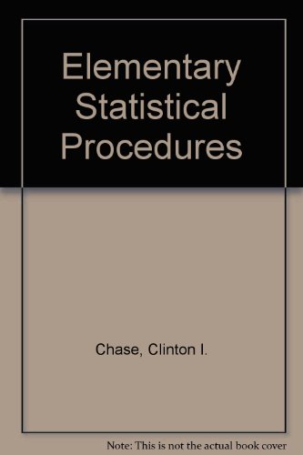 9780070850941: Elementary Statistical Procedures