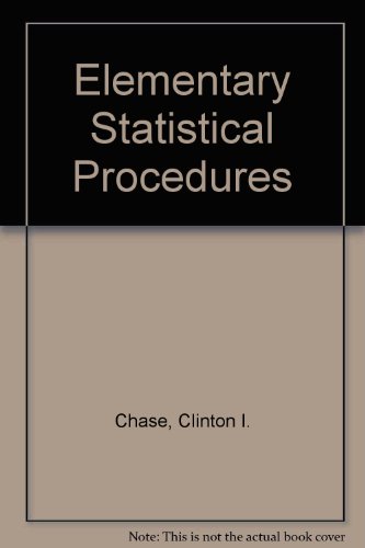 9780070850941: Elementary statistical procedures