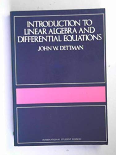 9780070851597: Introduction to Linear Algebra and Differential Equations