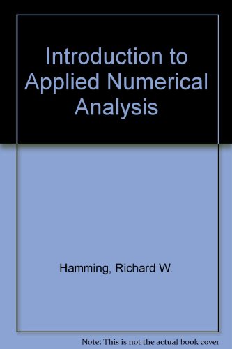 Imagen de archivo de Introduction to Applied Numerical Analysis. a la venta por Plurabelle Books Ltd