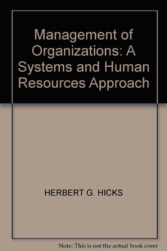 9780070853164: Management of Organizations: A Systems and Human Resources Approach