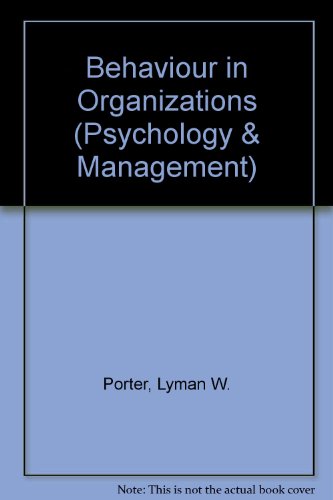 9780070855649: Behaviour in Organizations (Psychology & Management S.)