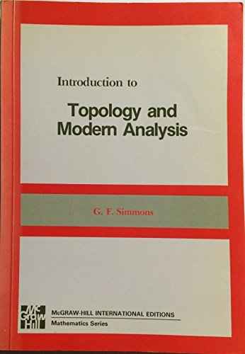 Stock image for Introduction to Topology and Modern Analysis for sale by Books Unplugged