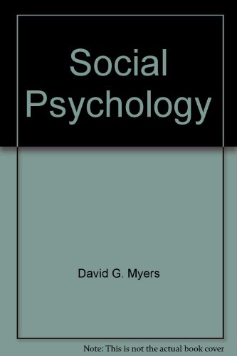 Beispielbild fr Social Psychology zum Verkauf von Better World Books