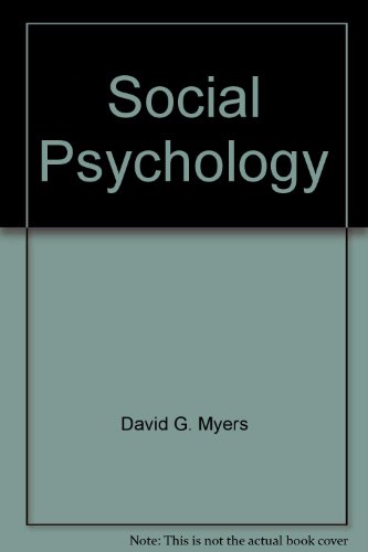 Stock image for Social Psychology for sale by Better World Books