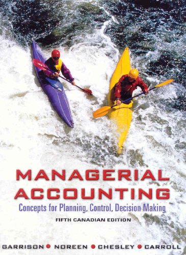 Imagen de archivo de Managerial Accounting : Concepts for Planning, Control, Decision Making a la venta por Starx Products