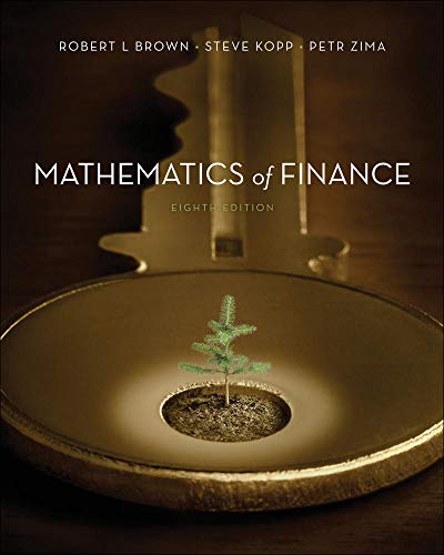 Imagen de archivo de Mathematics of Finance a la venta por SecondSale