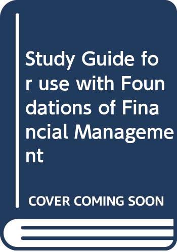 9780070897632: Study Guide for use with Foundations of Financial Management