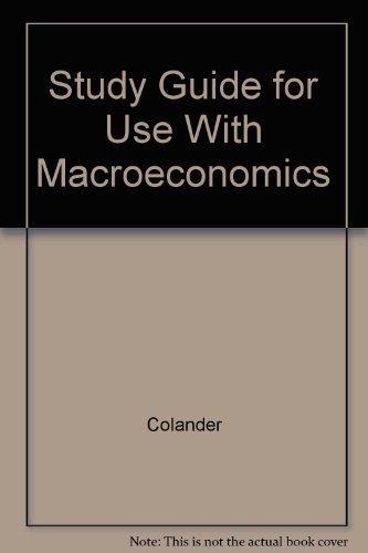 Imagen de archivo de Study Guide for Use with Macroeconomics, Second Canadian Edition a la venta por Better World Books