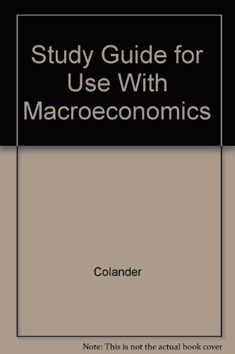 9780070901094: Study Guide for Use With Macroeconomics