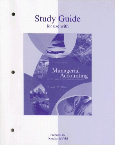 Beispielbild fr Study Guide for use with Managerial Accounting zum Verkauf von SecondSale